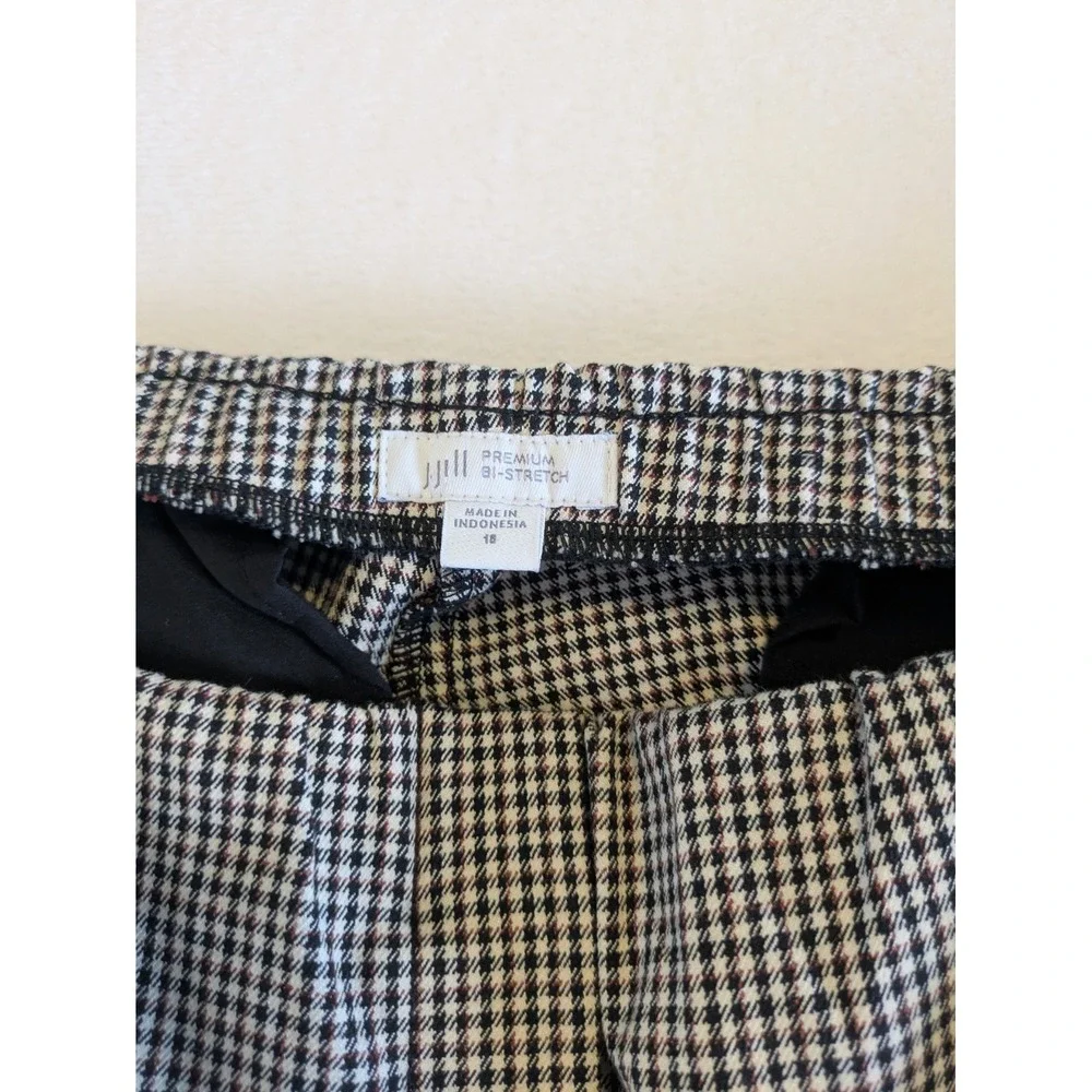 J Jill‎ Premium Bi Stretch Womens 18 Houndsooth Cropped Pants Careerwear Office
